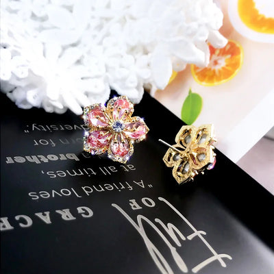 Blossom Blush Zirconia Stud