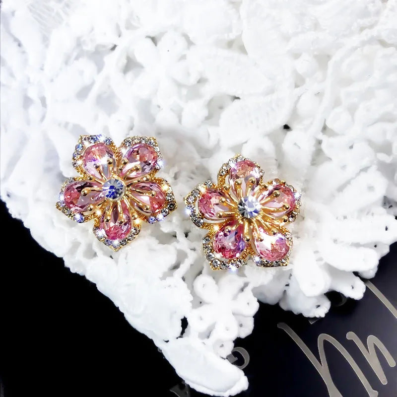 Blossom Blush Zirconia Stud