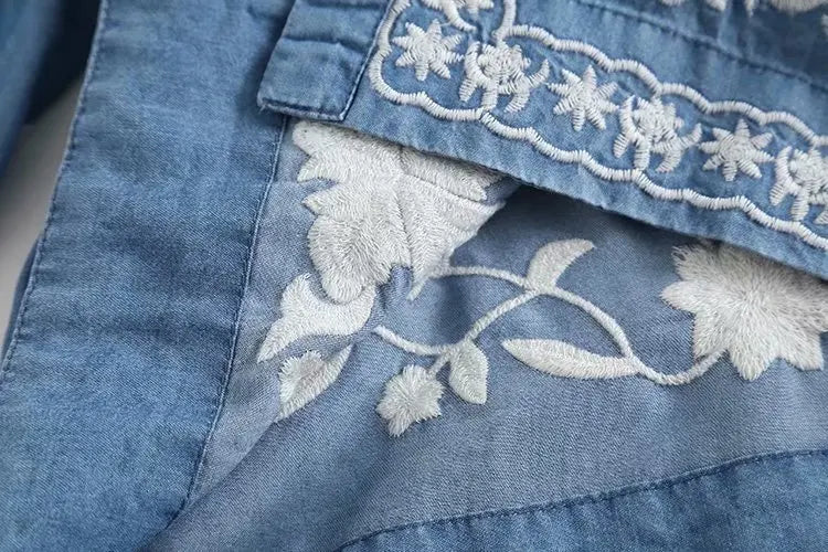 Boho Denim Bloom