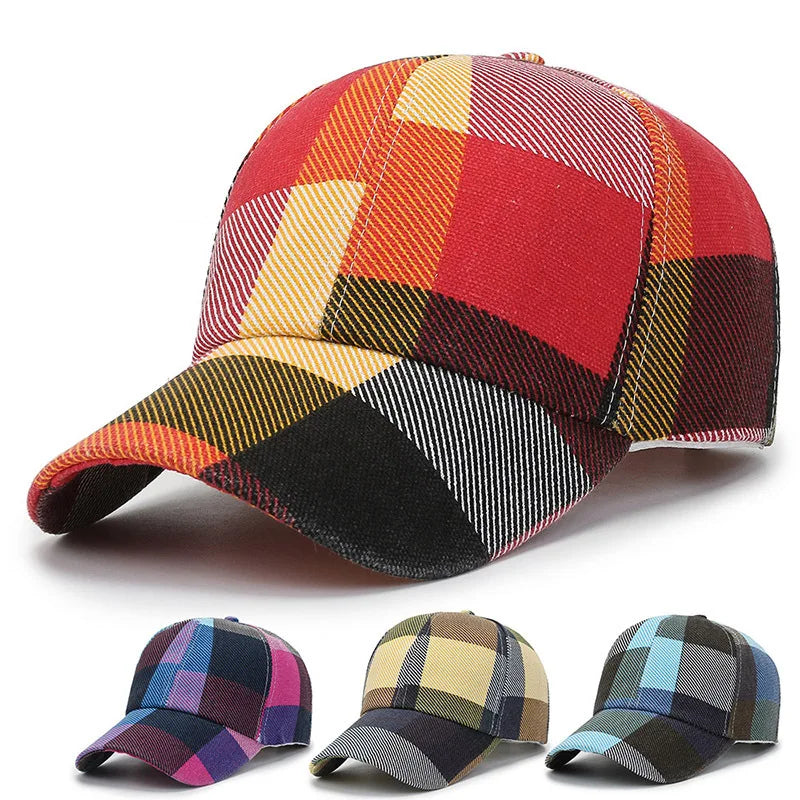 Plaid Sun Cap