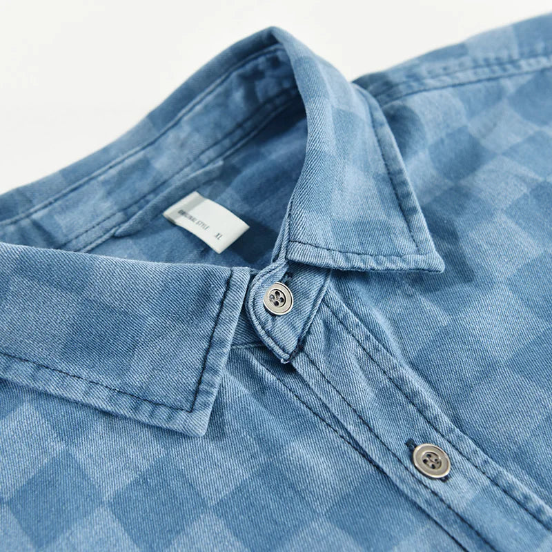 Plad Denim Shirt