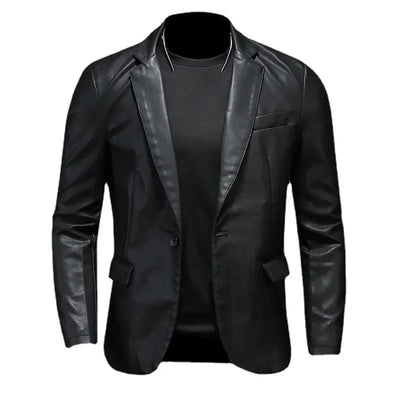 Urban Edge Leather Blazer