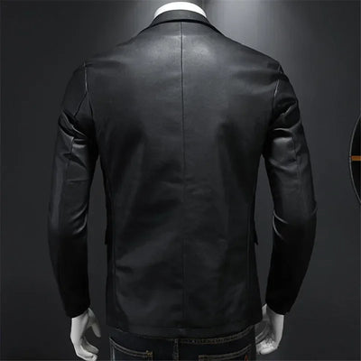 Urban Edge Leather Blazer