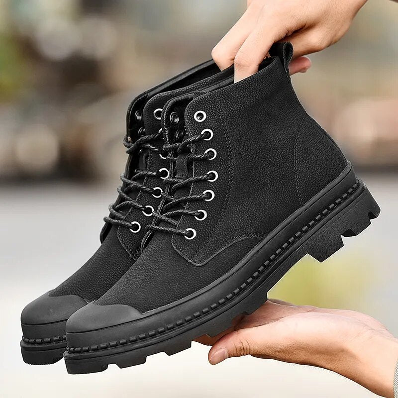 Nubuck - Leather Boots With Branded Trims