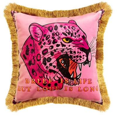 Luxe Leopardess Plush Pillow Case