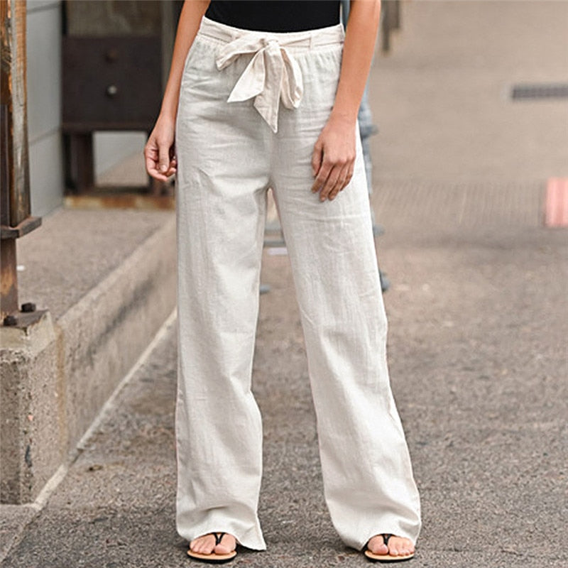 Stunneriva Straight Linen Pants