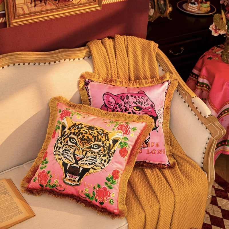 Luxe Leopardess Plush Pillow Case