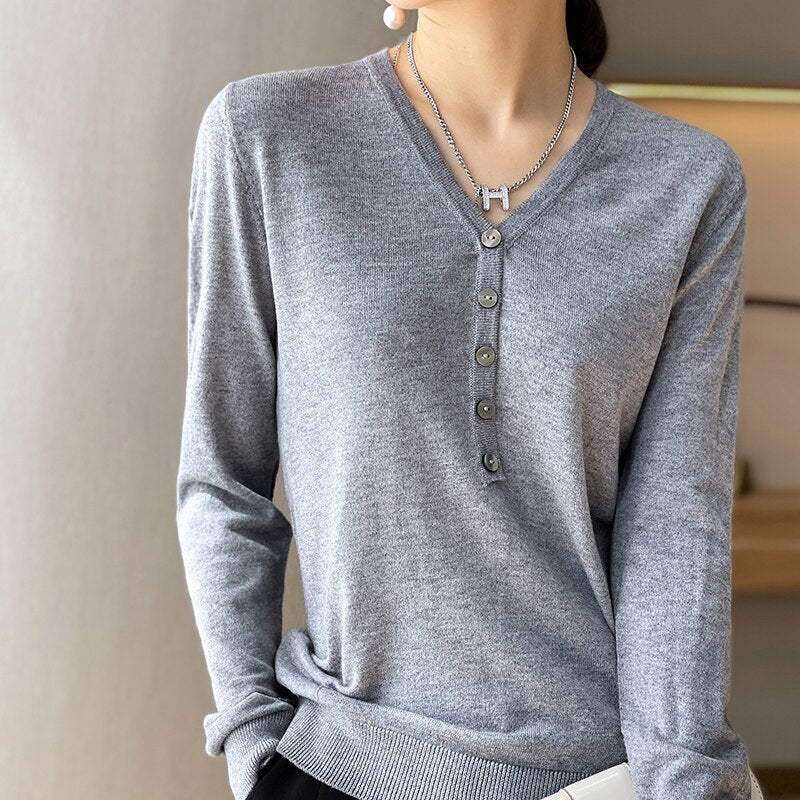 V-Neck Cashmere Sweater