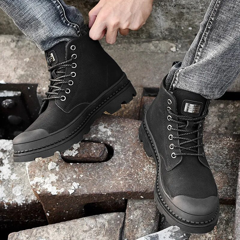 Nubuck - Leather Boots With Branded Trims