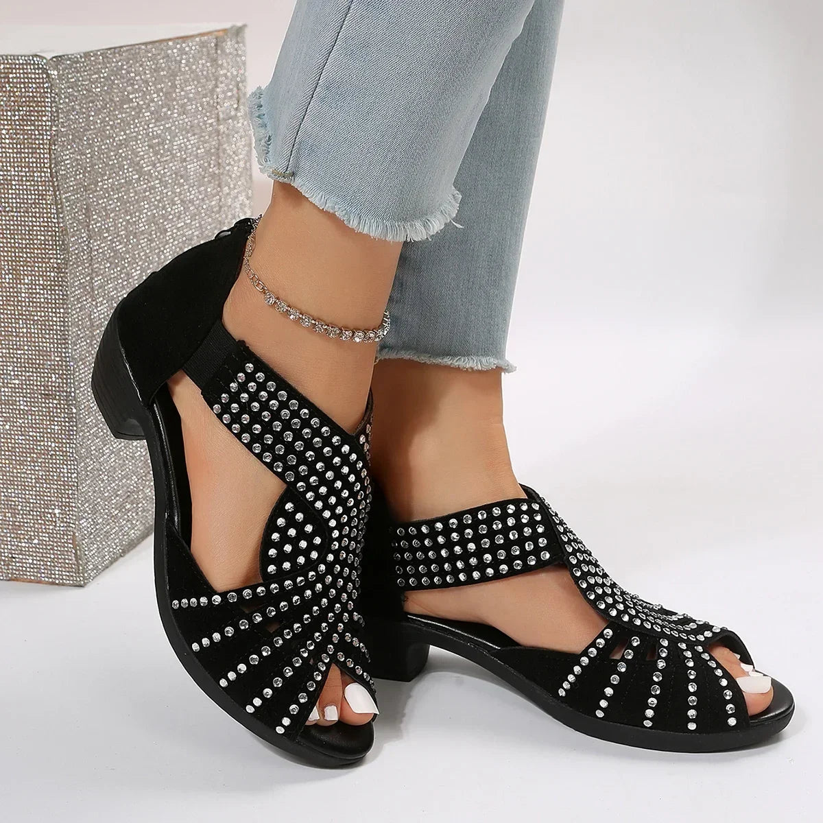 Nayrubi Crystal Sandal