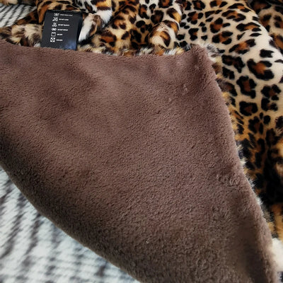 Leopard Faux Fur Blanket