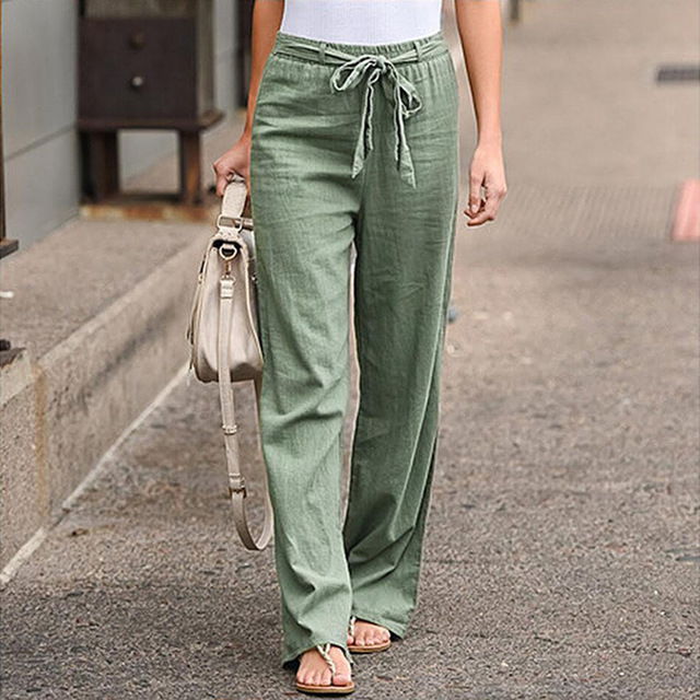 Stunneriva Straight Linen Pants