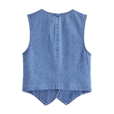 Vintage Denim Waistcoat