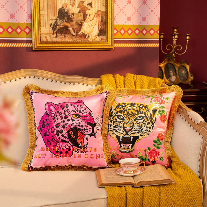 Luxe Leopardess Plush Pillow Case