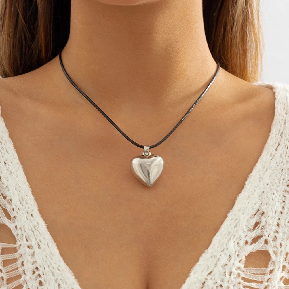 Corded Heart Necklace